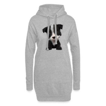 Hundehalter Border Collie Hunde Hundeliebhaber - Hoodie-Kleid - Grau meliert - Vorne