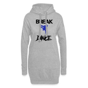 Break Dance - Hoodie Dress - heather grey - Front