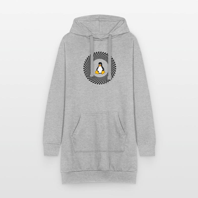 Computer System Pinguin Nerd pc inside Programm lo Hoodie-Kleid