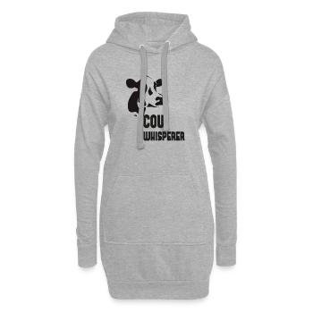 FUNNY COW WHISPERER GIFT - Hoodie-Kleid - Grau meliert - Vorne