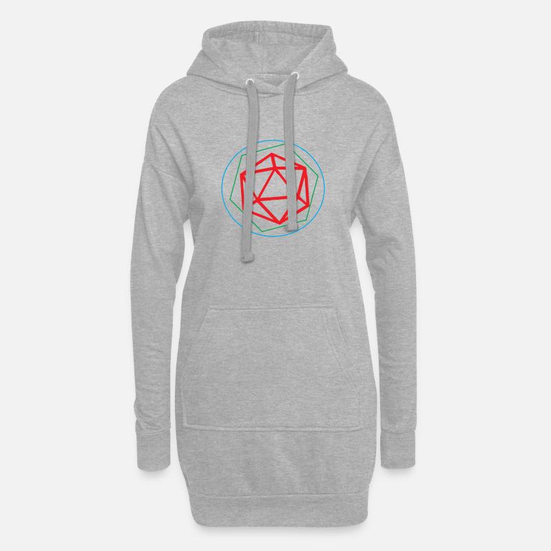 D20 Dice Evolution RPG Game Gift - Hoodie Dress - heather grey