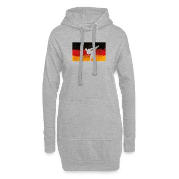 Allemagne drapeau Kickboxer Chèque cadeau - Sweat-shirt à capuche long Femme - gris chiné - Devant