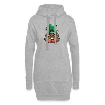 St Patricks tenue jour bière cadeau Irlande Merde - Sweat-shirt à capuche long Femme - gris chiné - Devant