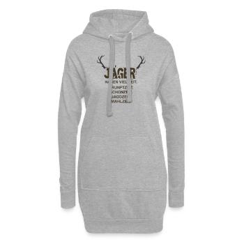 Jäger Wolfsjäger Hirsch Jaeger T-Shirt - Hoodie-Kleid - Grau meliert - Vorne
