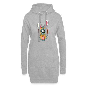Plongée lapin plongeur de lapin de Pâques cadeau - Sweat-shirt à capuche long Femme - gris chiné - Devant