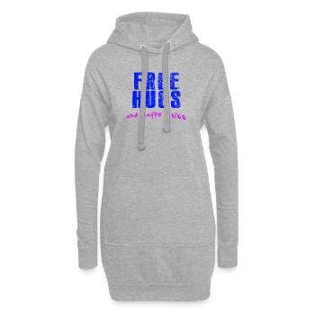 Free hugs - Hoodie-Kleid - Grau meliert - Vorne