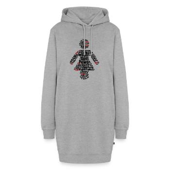 Power Girl - Hoodie-Kleid - Grau meliert - Vorne