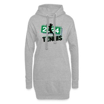 Tennis Spieler Team Turnier Mannschaft in 2024 - Hoodie-Kleid - Grau meliert - Vorne