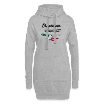 Obstgärtnerin in Ausbildung Obstgärtnerausbildung - Hoodie-Kleid - Grau meliert - Vorne