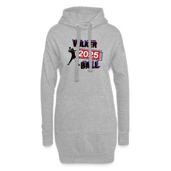Völkerball Spielerin Team Turnier Mannschaft 2025 - Hoodie-Kleid - Grau meliert - Vorne