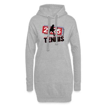 Tennis Spielerin Team Turnier Mannschaft 2025 - Hoodie-Kleid - Grau meliert - Vorne
