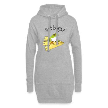Froschtraum - Hoodie-Kleid - Grau meliert - Vorne