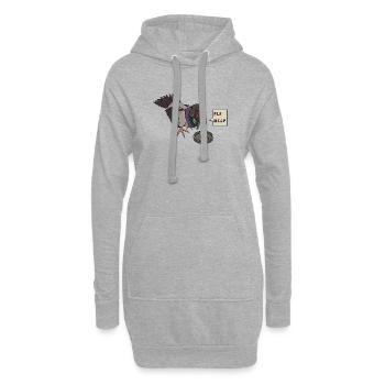 Traurige Taube - Hoodie-Kleid - Grau meliert - Vorne