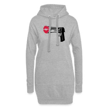 Kiss Pistol - Hoodie-Kleid - Grau meliert - Vorne