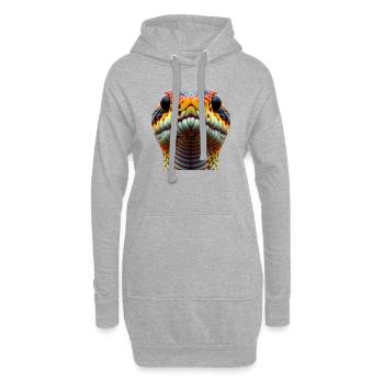Schlange - Hoodie-Kleid - Grau meliert - Vorne