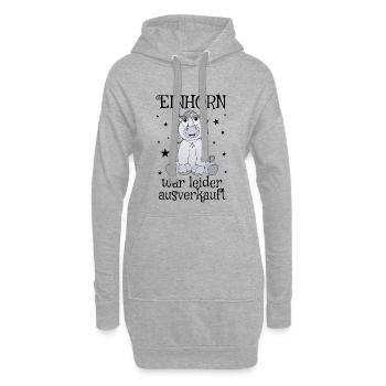 Nashorn - Einhorn war leider ausverkauft - Hoodie-Kleid - Grau meliert - Vorne