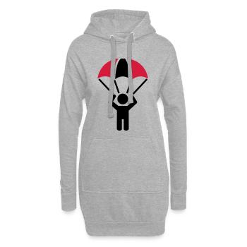 Fallschirm - Hoodie-Kleid - Grau meliert - Vorne