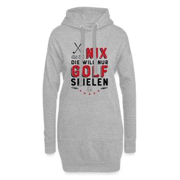 Golf spielen - Hoodie-Kleid - Grau meliert - Vorne