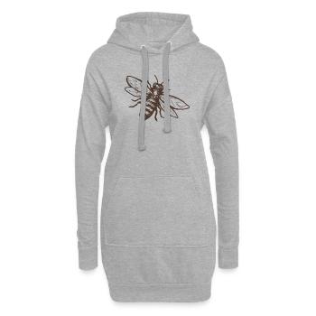 Abeille Miel Cadeau d’abeille Drôle d’apiculteurs - Sweat-shirt à capuche long Femme - gris chiné - Devant