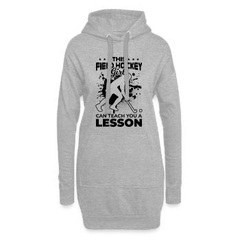 Hockey sur gazon Filles - Sweat-shirt à capuche long Femme - gris chiné - Devant