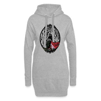 Rotkäppchen Red riding hood - Hoodie-Kleid - Grau meliert - Vorne