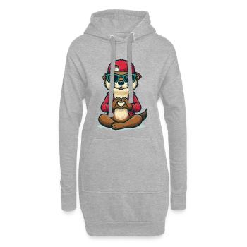 Otterly in Love - Hoodie-Kleid - Grau meliert - Vorne