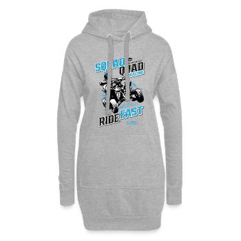 Quad Racing Geschwindigkeit - Hoodie-Kleid - Grau meliert - Vorne