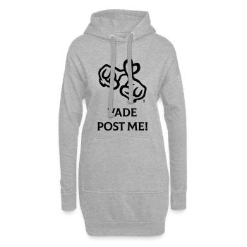 Vade Post Me! (Kreuz / Bibel / Religion / 1C) - Hoodie-Kleid - Grau meliert - Vorne