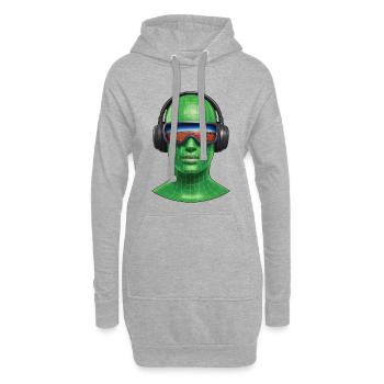 VIRTUELLE REISE – Ton & Bild - Hoodie-Kleid - Grau meliert - Vorne
