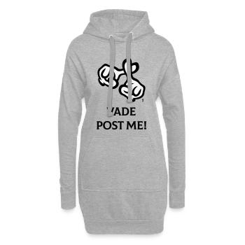 Vade Post Me! (Kreuz / Bibel / Religion / 2C) - Hoodie-Kleid - Grau meliert - Vorne