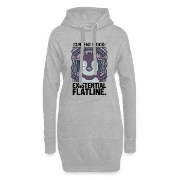 Aktuelle Stimmung Existenzielle Nulllinie - Hoodie-Kleid - Grau meliert - Vorne