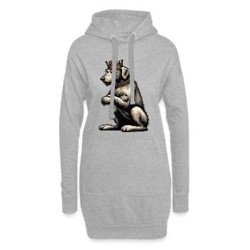 Lévrier irlandais Lévrier Propriétaire de chien de lévrier Fan de chien de loup - Sweat-shirt à capuche long Femme - gris chiné - Devant
