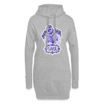 Haarliebhaber - Hoodie-Kleid - Grau meliert - Vorne