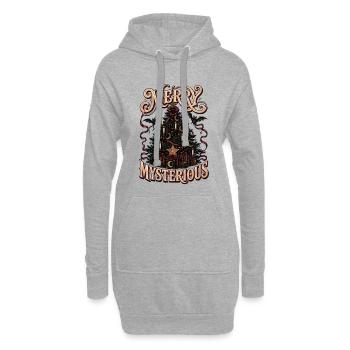 Merry and Mysterious Christmas Tree - Hoodie Dress - heather grey - Front