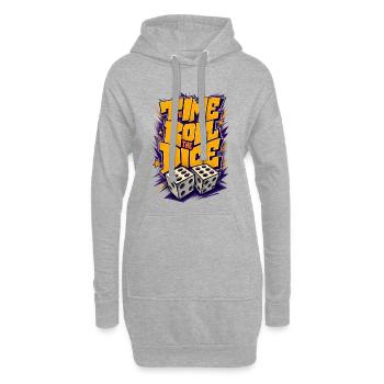 Time to Roll the Dice - Hoodie Dress - heather grey - Front