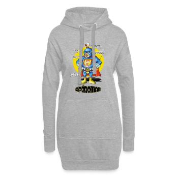 Apéro man - Sweat-shirt à capuche long Femme - gris chiné - Devant