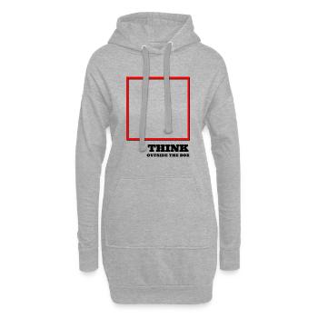 Think outside of the box - Hoodie-Kleid - Grau meliert - Vorne