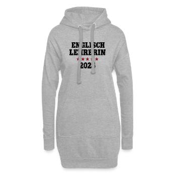 Englischlehrerin 2025 Studium Lehramt Studentin - Hoodie-Kleid - Grau meliert - Vorne