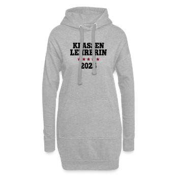 Klassen Lehrerin 2025 Leiterin Klassenlehrerin - Hoodie-Kleid - Grau meliert - Vorne