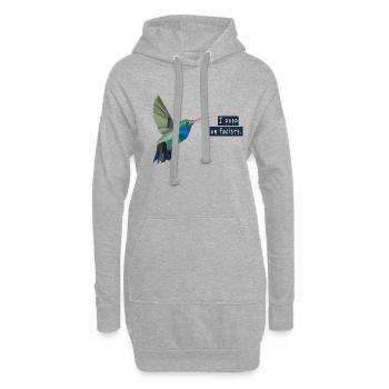 I poop on fascists - Hoodie-Kleid - Grau meliert - Vorne