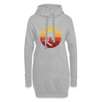 Skateboarder Skateboard Skater Skate Skateing - Hoodie-Kleid - Grau meliert - Vorne