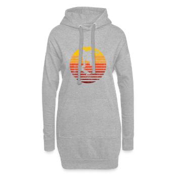 Skateboarder Skateboard Skater Skate Skateing - Sweat-shirt à capuche long Femme - gris chiné - Devant