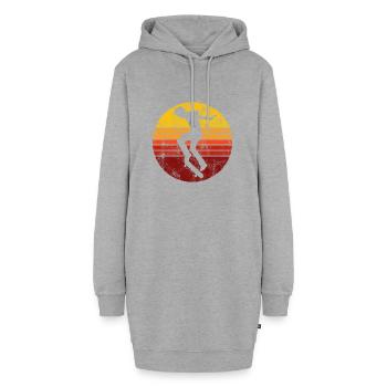 Skateboard Skateboarder Skater Skate Skateing - Sweat-shirt à capuche long Femme - gris chiné - Devant