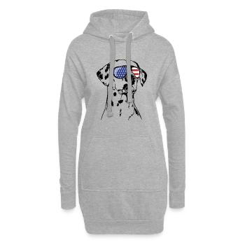 DALMATIAN Sunglasses America Flag Wilsigns - Sweat-shirt à capuche long Femme - gris chiné - Devant