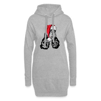 Père Noël American Cocker Spaniel Chiens de Noël - Sweat-shirt à capuche long Femme - gris chiné - Devant