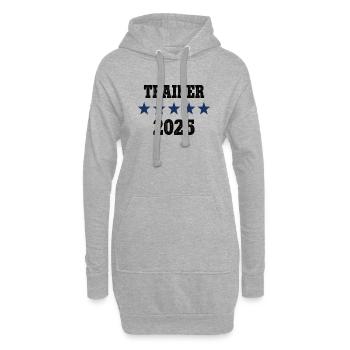 2025 Trainer Beruf Training Arbeit Sport Fußball - Hoodie-Kleid - Grau meliert - Vorne