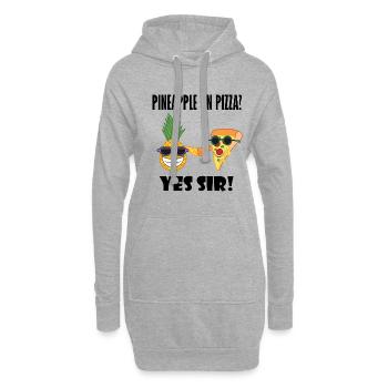 Pizza Chef, pizza tropicale à l'ananas, chef - Sweat-shirt à capuche long Femme - gris chiné - Devant