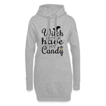 Witch Better Have My Candy HARIZ Halloween Horror - Hoodie Dress - heather grey - Front