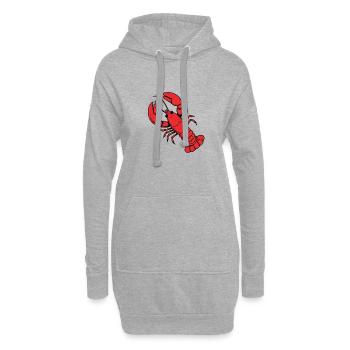 Bande dessinée Homard Crabe Homard Homard Mer Hobby Chef - Sweat-shirt à capuche long Femme - gris chiné - Devant