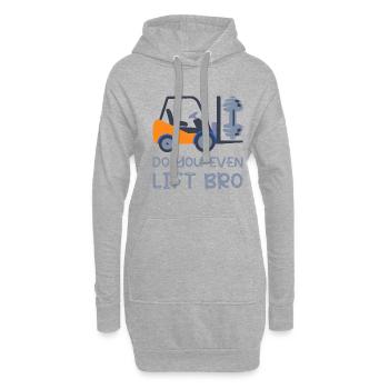Stapler Spruch Gabelstapler Geschenk Lagerist - Hoodie-Kleid - Grau meliert - Vorne